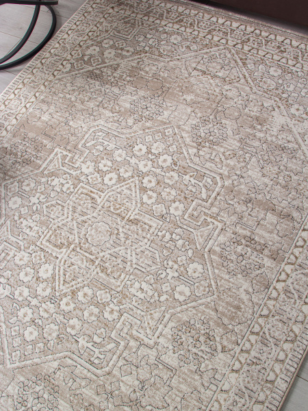 Турецкий прямоугольный ковёр 04293A BEIGE FDY / CREAM HB