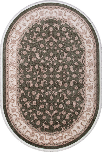 Иранский овальный ковёр 8023 CREAM