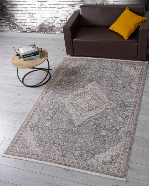 Турецкий прямоугольный ковёр OC101G GREY / GREY