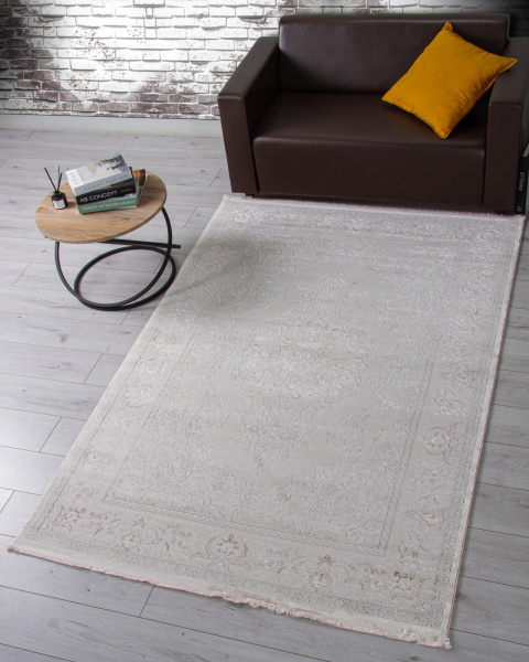 Турецкий прямоугольный ковёр OC102A CREAM / CREAM