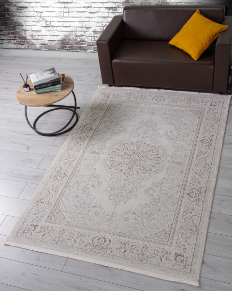 Турецкий прямоугольный ковёр OC102A CREAM / CREAM