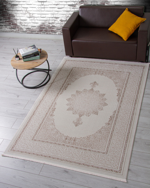 Турецкий прямоугольный ковёр OC103A CREAM / CREAM