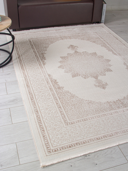 Турецкий прямоугольный ковёр OC103A CREAM / CREAM