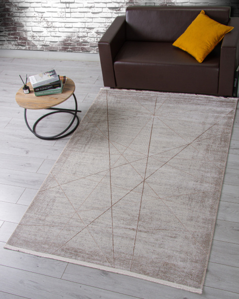 Турецкий прямоугольный ковёр OC104A CREAM / CREAM