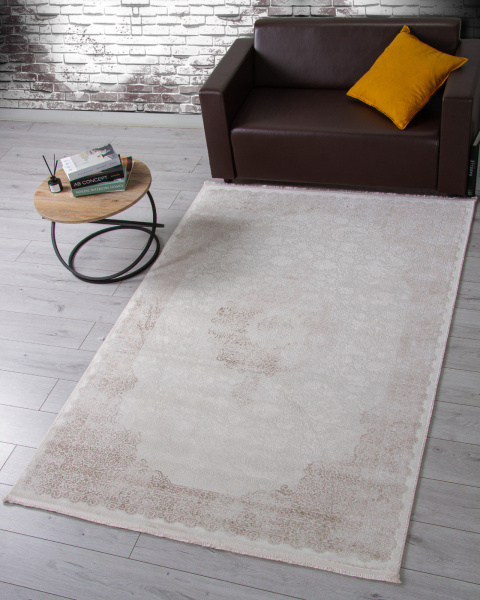 Турецкий прямоугольный ковёр OC105A CREAM / CREAM