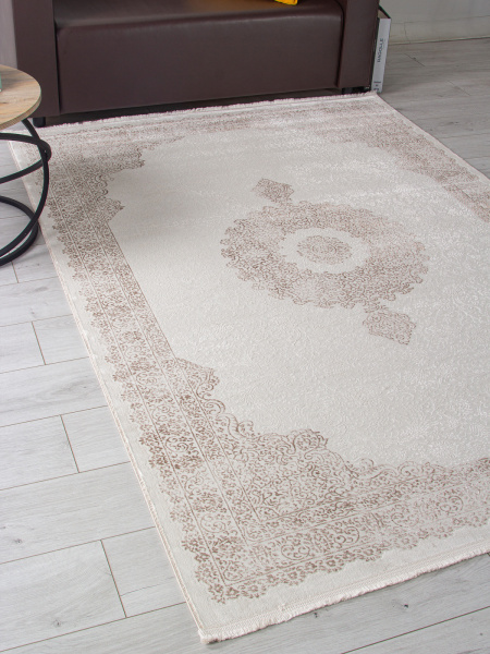 Турецкий прямоугольный ковёр OC105A CREAM / CREAM