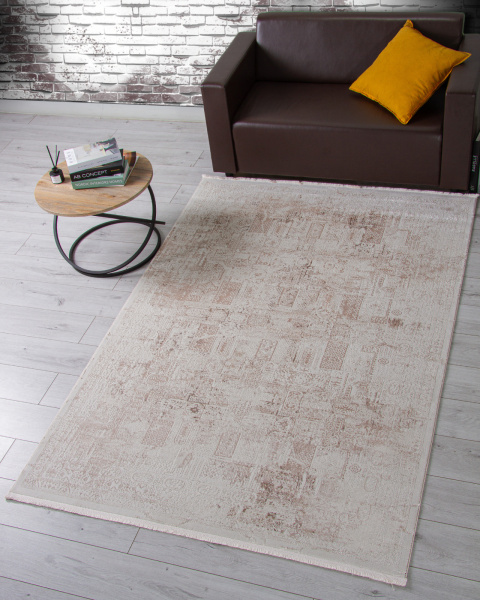 Турецкий прямоугольный ковёр OC107A CREAM / CREAM