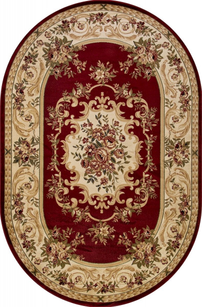Российский овальный ковёр d057 RED
