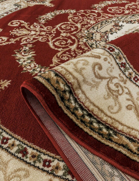 Российский овальный ковёр d058 RED