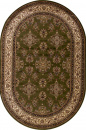 Российский овальный ковёр d064 GREEN