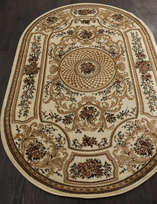 Российский овальный ковёр d170 CREAM