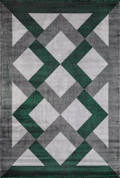 Турецкий прямоугольный ковёр 04494Y GREEN / GREEN