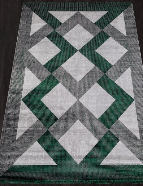 Турецкий прямоугольный ковёр 04494Y GREEN / GREEN