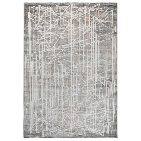 Турецкий прямоугольный ковёр  DN93B GREY/CREAM