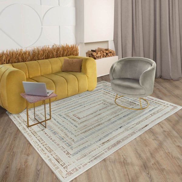 Турецкий прямоугольный ковёр  EO03A HB.L GREY/HB L.GREY