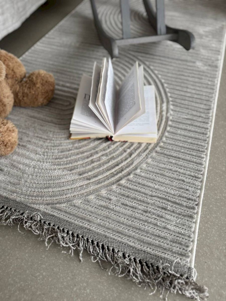 Турецкий прямоугольный ковёр O2659 995 GREY/GREY