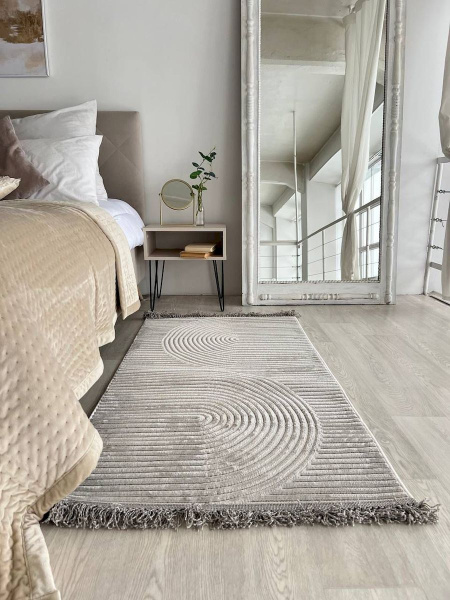 Турецкий прямоугольный ковёр O2659 995 GREY/GREY