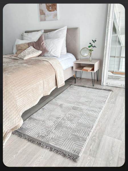 Турецкий прямоугольный ковёр O2660 995 GREY/GREY