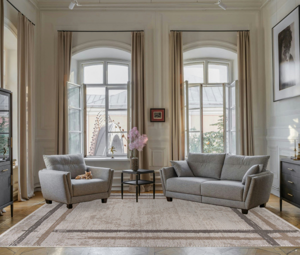 Турецкий прямоугольный ковёр 71206 070 BEIGE