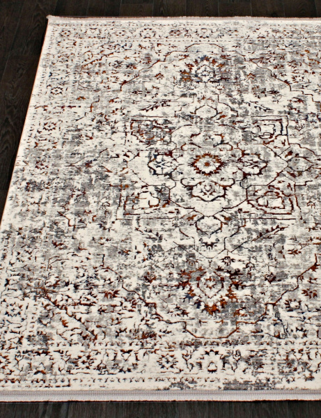 Турецкий прямоугольный ковёр 7252A WHITE / WHITE