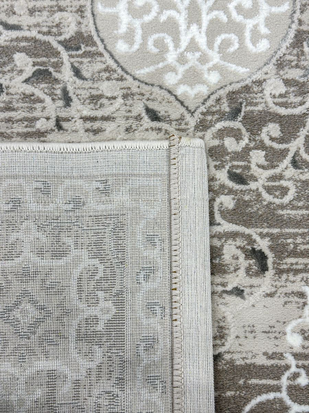 Турецкий прямоугольный ковёр 6691A D.BEIGE / WHITE