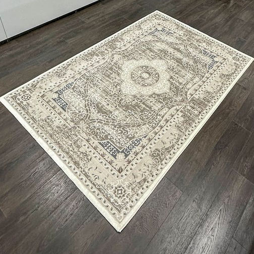 Турецкий прямоугольный ковёр 6691A D.BEIGE / WHITE