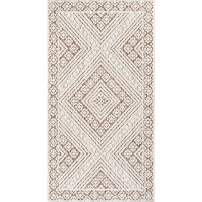 Турецкий прямоугольный ковёр  6610A L.BROWN/WEISS