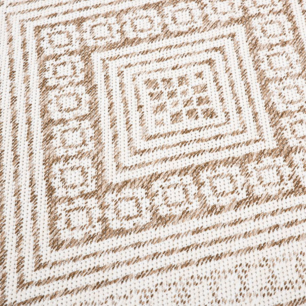 Турецкий прямоугольный ковёр  6610A L.BROWN/WEISS