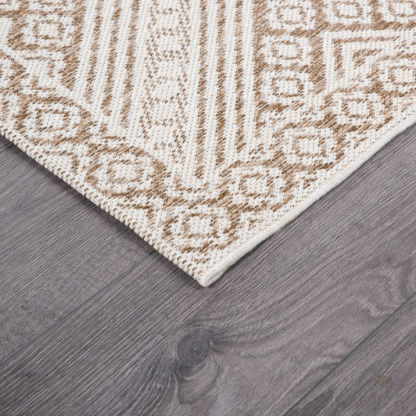 Турецкий прямоугольный ковёр  6610A L.BROWN/WEISS