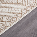 Турецкий прямоугольный ковёр  6610A L.BROWN/WEISS