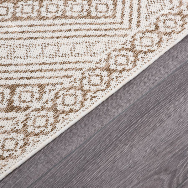 Турецкий прямоугольный ковёр  6610A L.BROWN/WEISS