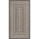 Турецкий прямоугольный ковёр  6672A BLACK/CREAM