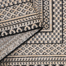Турецкий прямоугольный ковёр  6672A BLACK/CREAM