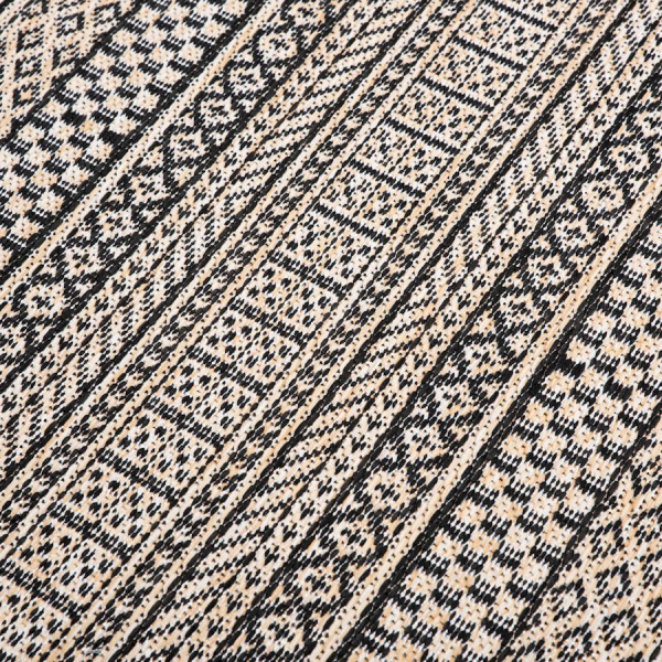 Турецкий прямоугольный ковёр  6672A BLACK/CREAM