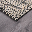 Турецкий прямоугольный ковёр  6672A BLACK/CREAM