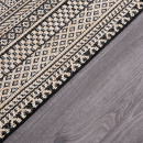 Турецкий прямоугольный ковёр  6672A BLACK/CREAM