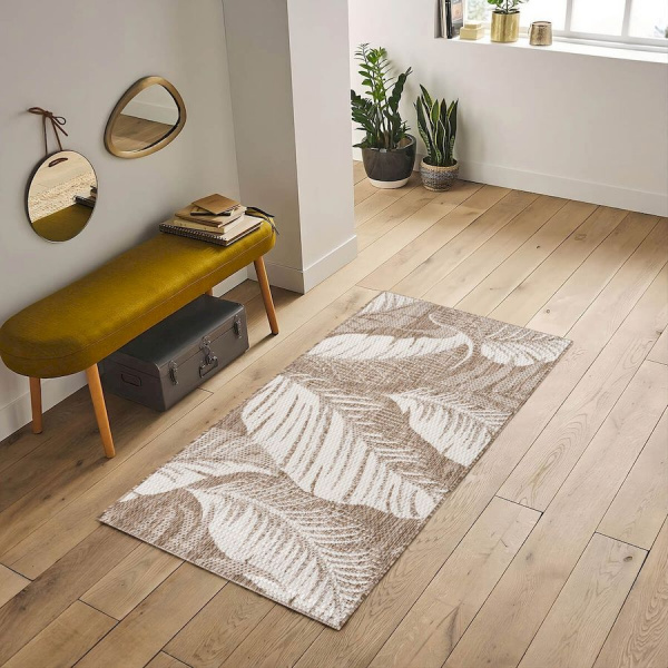 Турецкий прямоугольный ковёр  8913A L.BROWN/WEISS