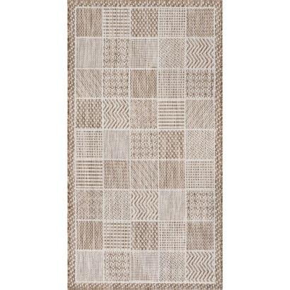 Турецкий прямоугольный ковёр  A946A L.BROWN/WEISS