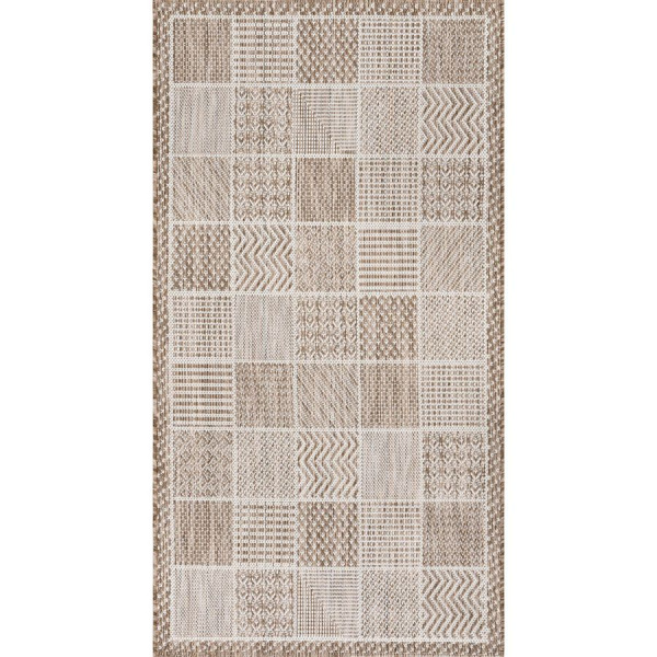 Турецкий прямоугольный ковёр  A946A L.BROWN/WEISS