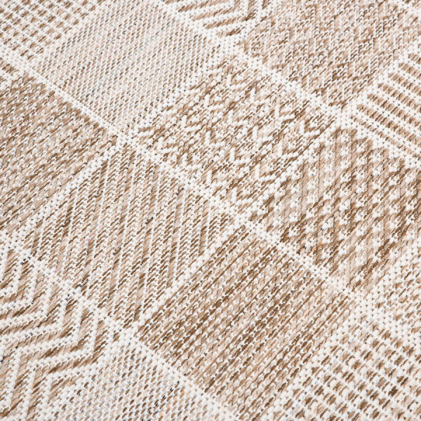 Турецкий прямоугольный ковёр  A946A L.BROWN/WEISS