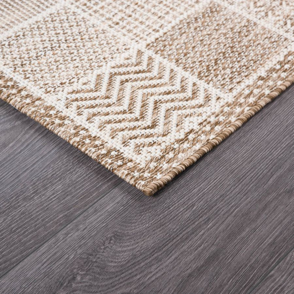 Турецкий прямоугольный ковёр  A946A L.BROWN/WEISS