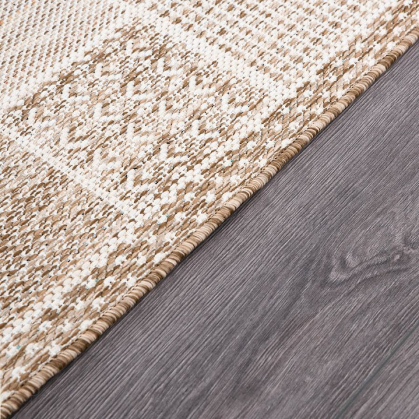 Турецкий прямоугольный ковёр  A946A L.BROWN/WEISS