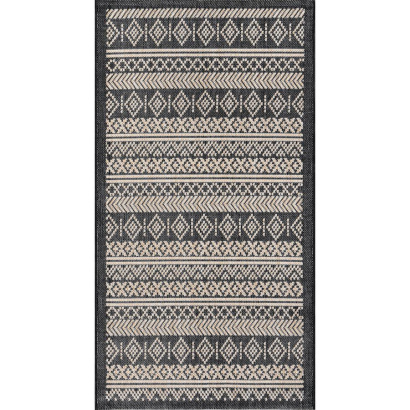 Турецкий прямоугольный ковёр  A947A BLACK/CREAM