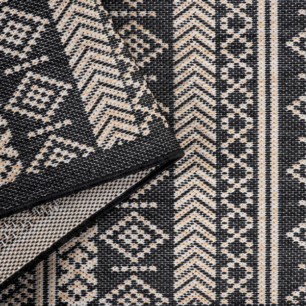 Турецкий прямоугольный ковёр  A947A BLACK/CREAM