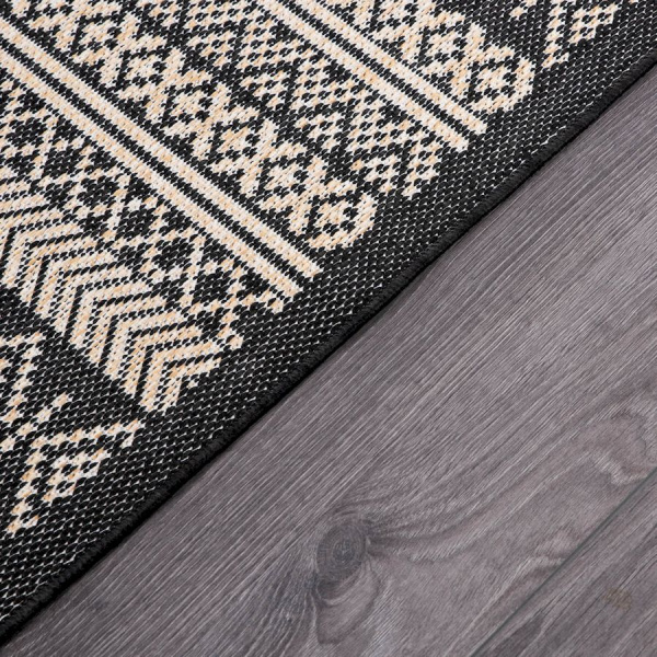 Турецкий прямоугольный ковёр  A947A BLACK/CREAM