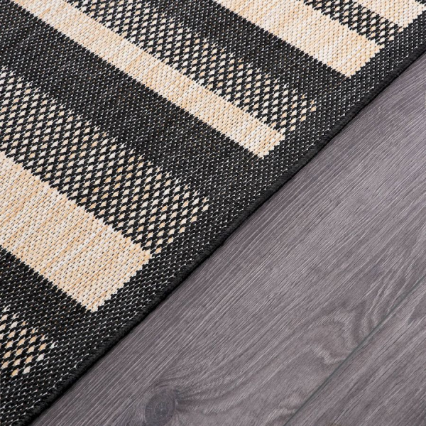 Турецкий прямоугольный ковёр  A955A BLACK/CREAM