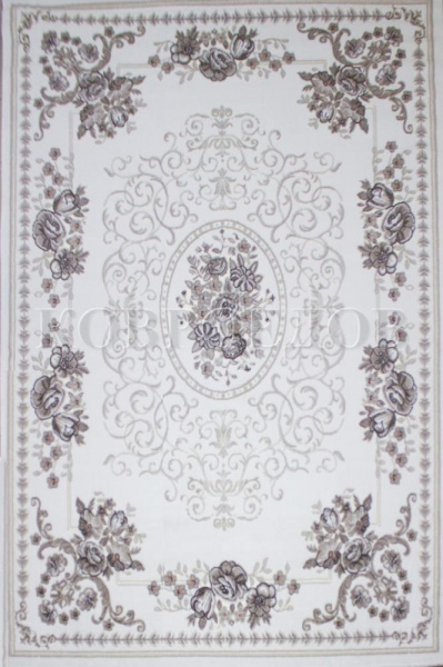Турецкий прямоугольный ковёр 1013А,Cream/cream