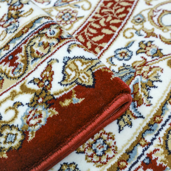 Казахстанский овальный ковёр W295A RED/RED 