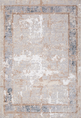Турецкий прямоугольный ковёр C068A D.GREY SHIRINK / BLUE FDY