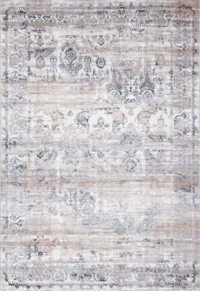 Турецкий прямоугольный ковёр D008A D.GREY SHIRINK / GREY FDY